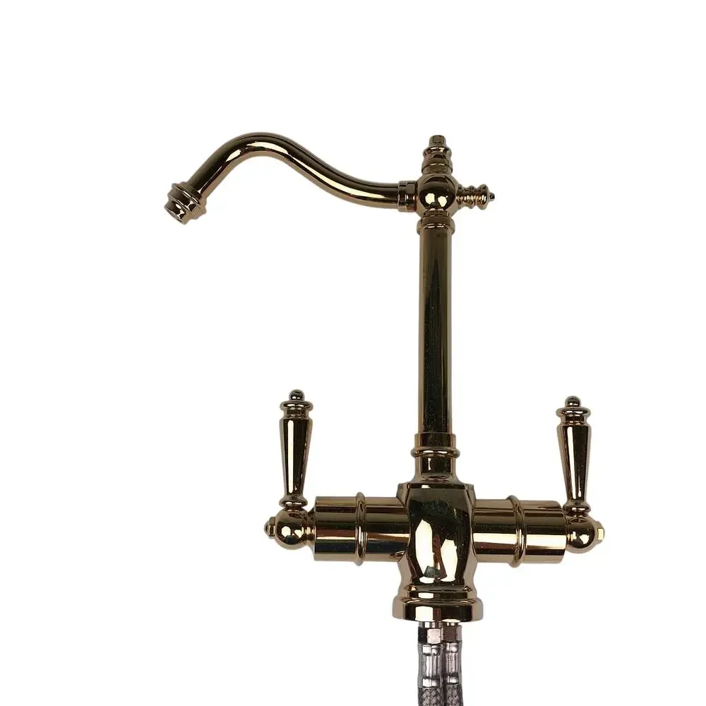 Westbrass D205-NL-01 Victorian 2-Handle Hot/Cold Water Dispenser Polished Brass
